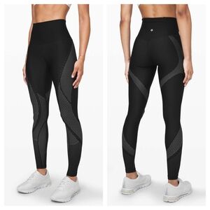 LULULEMON Mapped Out High-Rise Tight 28" Black / Glacier Grey 8